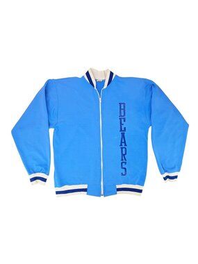 Vintage Russell Athletic Blue St. Marys Bears Nylon Track Jacket Medium 1970s